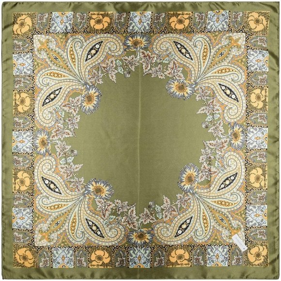 Clau's 35x35 Large Square Silk Like Hair Scarf 154 - Picture 5 of 7